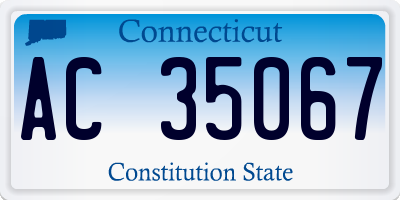 CT license plate AC35067