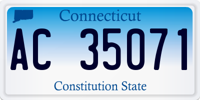 CT license plate AC35071