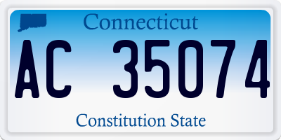 CT license plate AC35074