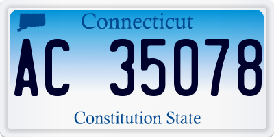 CT license plate AC35078