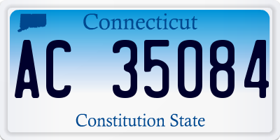 CT license plate AC35084