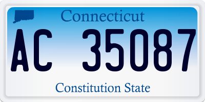 CT license plate AC35087