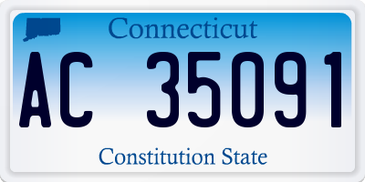 CT license plate AC35091