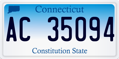 CT license plate AC35094
