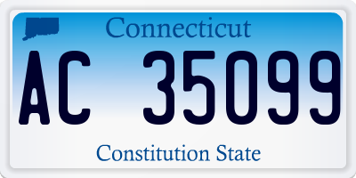 CT license plate AC35099