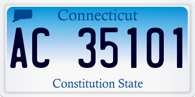 CT license plate AC35101