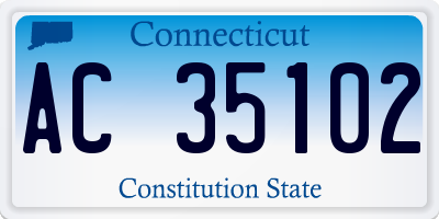 CT license plate AC35102