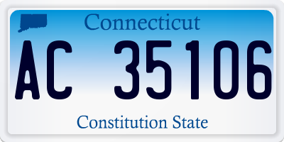 CT license plate AC35106