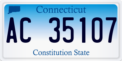 CT license plate AC35107