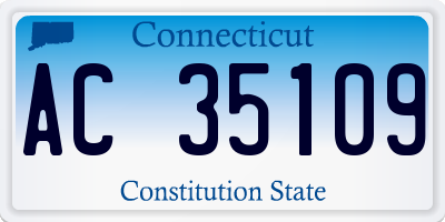 CT license plate AC35109
