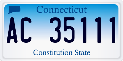 CT license plate AC35111