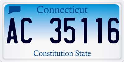 CT license plate AC35116