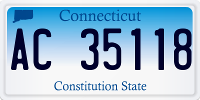 CT license plate AC35118