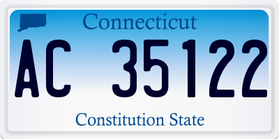 CT license plate AC35122