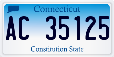 CT license plate AC35125