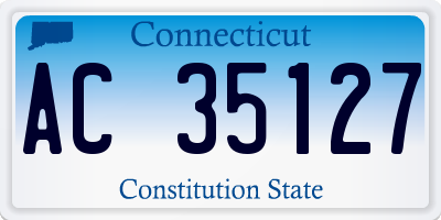 CT license plate AC35127