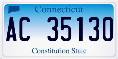 CT license plate AC35130