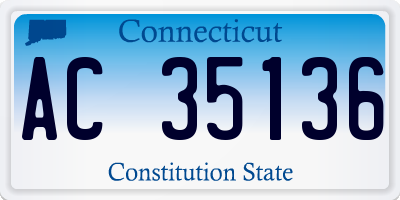 CT license plate AC35136