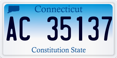 CT license plate AC35137
