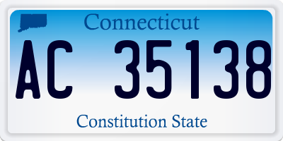 CT license plate AC35138