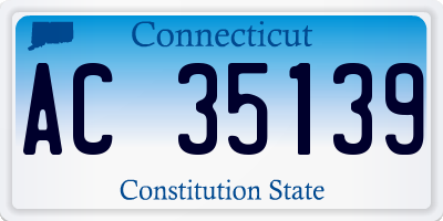 CT license plate AC35139