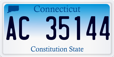 CT license plate AC35144
