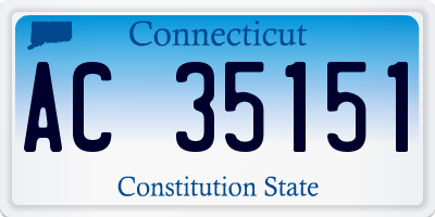 CT license plate AC35151