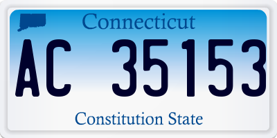 CT license plate AC35153