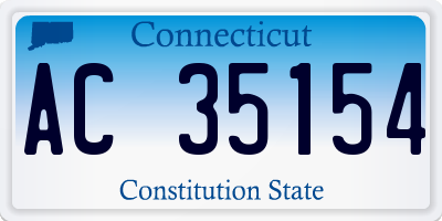 CT license plate AC35154