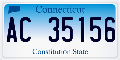 CT license plate AC35156