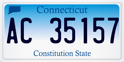 CT license plate AC35157