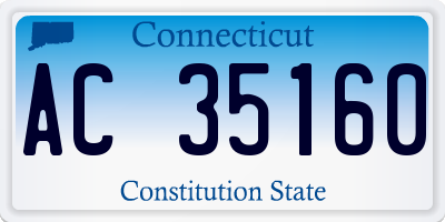CT license plate AC35160