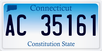 CT license plate AC35161