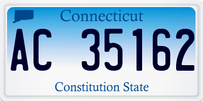 CT license plate AC35162