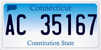 CT license plate AC35167