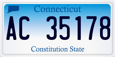 CT license plate AC35178