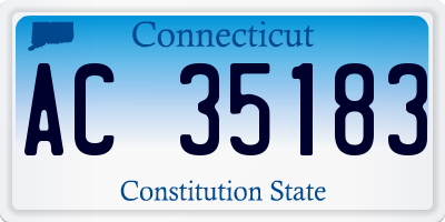 CT license plate AC35183