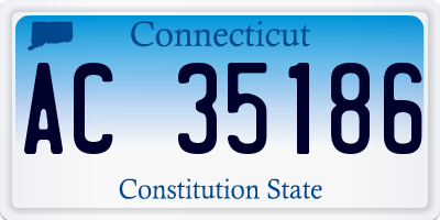 CT license plate AC35186