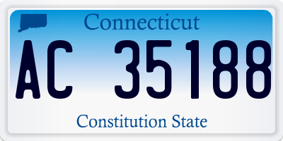 CT license plate AC35188