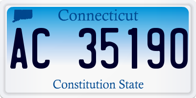 CT license plate AC35190