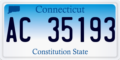 CT license plate AC35193