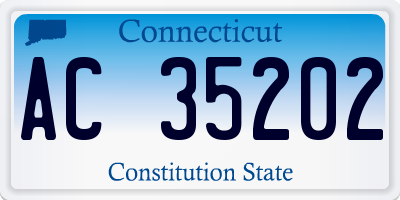 CT license plate AC35202