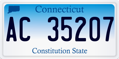 CT license plate AC35207
