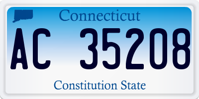 CT license plate AC35208