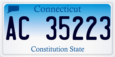CT license plate AC35223