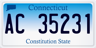 CT license plate AC35231