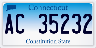 CT license plate AC35232