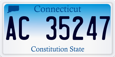 CT license plate AC35247