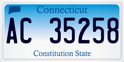 CT license plate AC35258