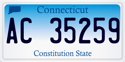 CT license plate AC35259